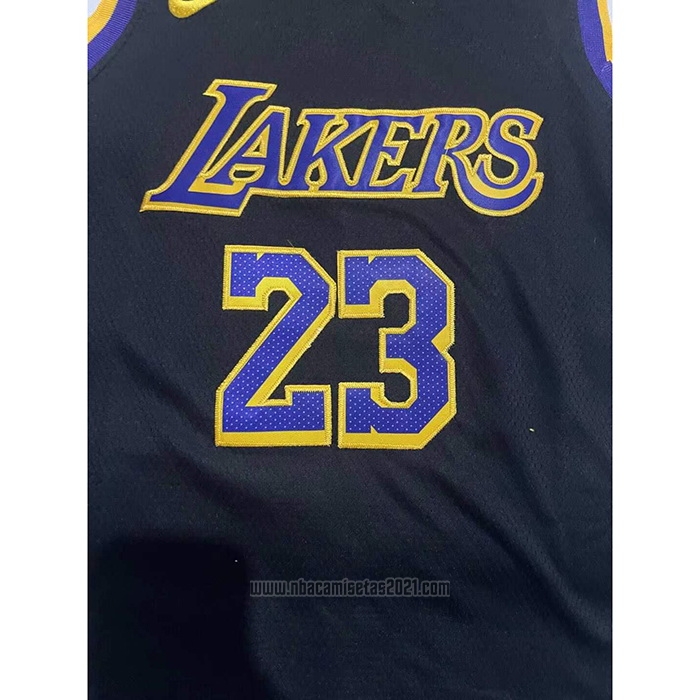 Camiseta Nino Los Angeles Lakers LeBron James #23 Earned 2021-22 Negro